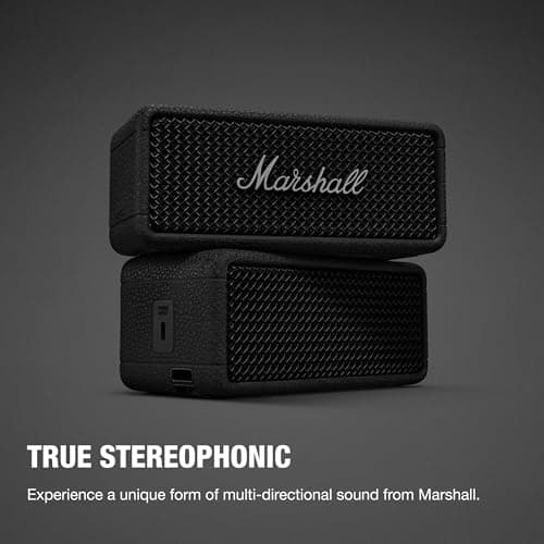 Marshall Emberton III Portable Bluetooth Waterproof Speaker - Black/Silver thumbnail 3