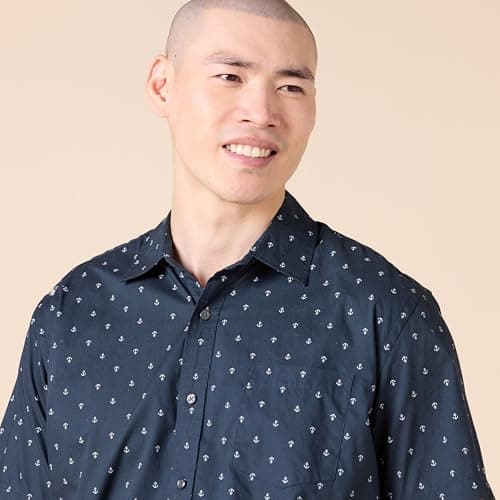 Miniatura de Camisa Amazon Essentials para Hombre, Manga Corta, Estampado Anclas 4