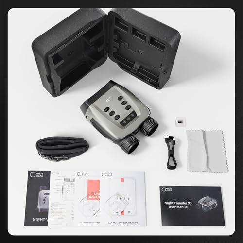 VisioGear Night Vision Binoculars - Night Thunder X3 4K Night Vision Goggles for Adults, AI Color Mode, 2000ft Range, 5000mAh Battery, 32GB Card for Camping & Security thumbnail 8