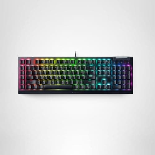 Razer BlackWidow V4 X Mechanical Gaming Keyboard: Yellow Switches Linear & Silent - 6 Macro Keys - Chroma RGB - Doubleshot ABS Keycaps - Roller & Media Keys - Snap Tap