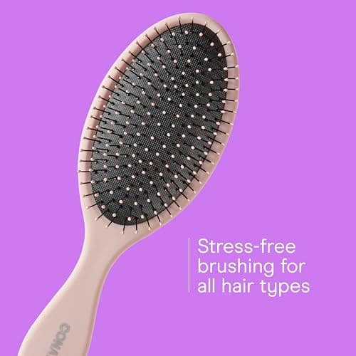Conair Detangling Hair Brush Set, 3-Pack Detangler Brushes for Wet or Dry Hair, Gentle Detangler for All Hair Types, Bristle Hair Brushes for Women, Evergreen, Blush Pink, Black As thumbnail 6