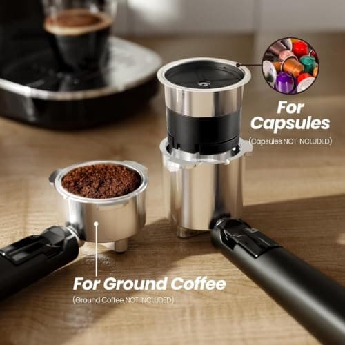 Kismile 20 Bar Stainless Steel Espresso Machine with Steam Milk Frother thumbnail 4