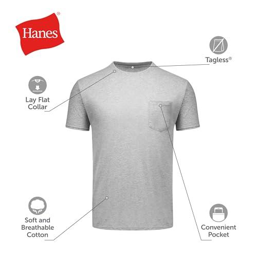 Miniatura de Paquete de 6 Playeras Hanes para Hombre con Bolsillo, Anti-Olor y Anti-Humedad 6
