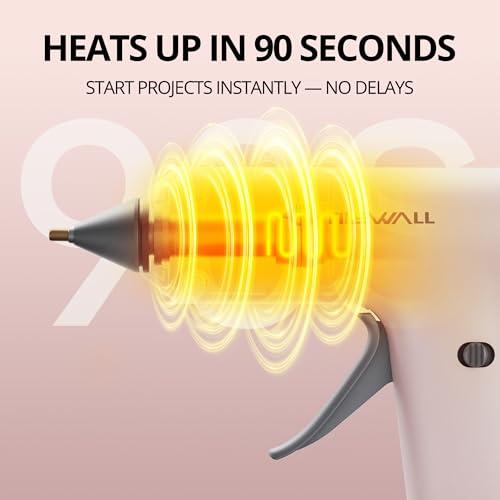 Tilswall Cordless Hot Glue Gun, Fast Preheating with 2000mAh Built-in Battery Hot Melt Glue Gun, 20 Premium Glue Sticks, Mini Glue Gun Ideal for Crafts, DIY Gift, Repairs Pink thumbnail 3