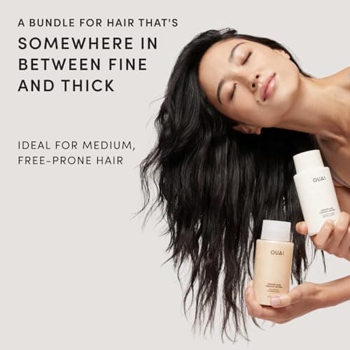 OUAI Medium Hair Shampoo and Conditioner Set - Sulfate-Free Shampoo and Conditioner for Women & Men - Made with Keratin, Shea Butter & Avocado Oil - Free of Parabens & Phthalates ( thumbnail 2