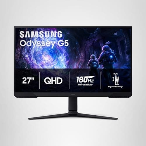 Samsung 27" Odyssey G5 (G51F) Gaming Monitor - QHD (1440P), 180Hz, 1ms, AMD FreeSync, HDR10, Height Adjustable Stand, Black Equalizer, Virtual Aim Point, Auto Source Switch+, LS27F thumbnail 10