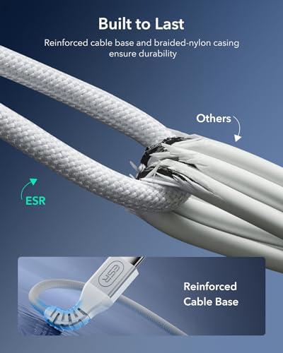 ESR for Magsafe Charger, 2 Pack 15W Wireless Charger, Magsafe Charger for iPhone 17/16/15/14/13/12, AirPods 4/3/Pro/Pro 2,Galaxy S25,Strong Magnetic Charging Pad with Type-C Cable,