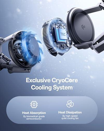 Baseus Qi2 15W 3-in-1 Charging Station, Magnetic Wireless Charger Stand with TEC Cooling, MagSafe-Compatible iPhone Charger for iPhone12-17 Series, AirPods, Apple Watch (45W Adapte