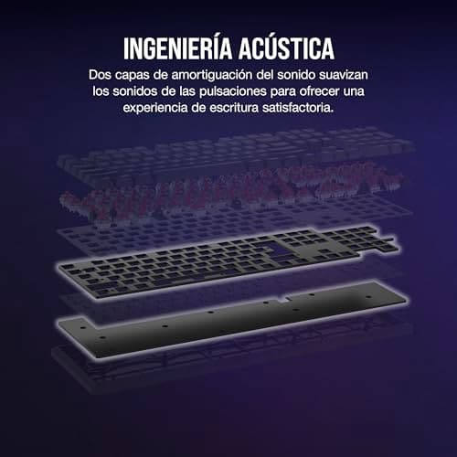 Miniatura de Teclado Gamer Mecánico CORSAIR K70 CORE RGB Negro con Reposamuñecas – Switches Lineales MLX Red Pre-Lubricados, Teclas ABS Doble Inyección, Amortiguación de Sonido y Dial Multimedia 7
