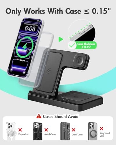 Estación de Carga Inalámbrica 3 en 1 GETPALS para Dispositivos Apple