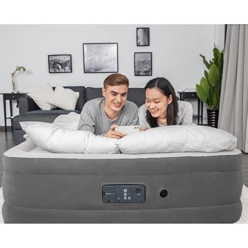 Sealy: AlwayzAire 18" Airbed - Queen - Built-in Comfort Pump, Inflatable Matress, USB Charge, Wave Beam Construction, Adjustable Firmness, Storage Bag