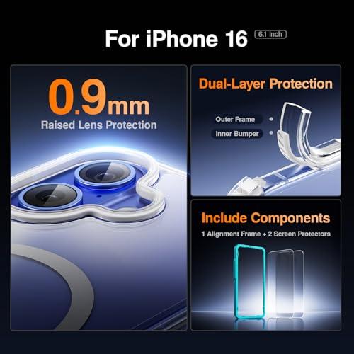 Miniatura de Funda Magnética SMARTDEVIL para iPhone 16 con 2 Micas y Protección Militar 4