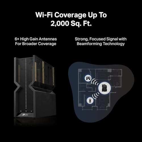 TP-Link Tri-Band BE9300 WiFi 7 Router (Archer BE550) – 6-Stream, Full 2.5G Ports, 6 Internal Antennas, Up to 2,000 sq. ft., EasyMesh Expansion, VPN thumbnail 9