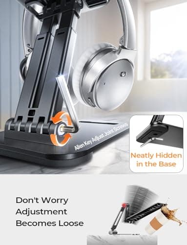 LISEN for iPad Stand Tablet Holder for Desk, Cool Office Gifts for Men Women Desk Accessories, Essentials Home Office Gadgets Portable Monitor Stand for iPad a16 Accessories Kindle