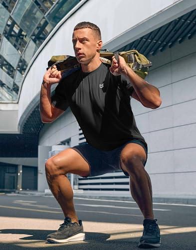 G Gradual Men's Athletic Workout T-Shirts Moisture Wicking Cooling Running Shirts Short Sleeve Performance Tee for Gym Tennis(Black,L) thumbnail 3