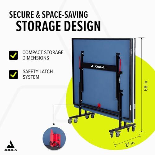 JOOLA Inside Professional MDF Indoor Ping Pong Table with Quick Clamp Table Tennis Net and Post Set - 10 Minute Easy Assembly - Tournament Quality - Foldable with Single Player Pla thumbnail 3