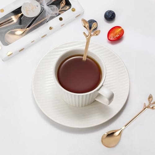 Recuerditos Dorados para Fiesta de Té (32 pzas): Cucharas y Tenedores para Eventos