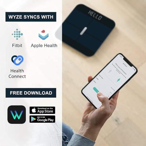 Wyze Smart Scale X - Digital Bathroom Scale for Body Weight, BMI, Body Fat, Muscle Mass, Heart Rate Monitor | Sync with Health Apps | for People, Baby & Pet, 400 lbs (Black) thumbnail 4