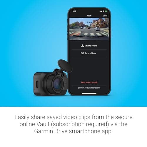 Garmin Dash Cam™ Mini 3, Ultracompact 1080p HD Dash Cam
