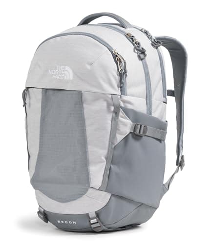 The North Face Women's Recon Everyday Laptop Backpack - Commuter Travel Bag, 18" Laptop Sleeve, Water-Repellent, TNF White Metallic Mélange/Mid Grey-NPF, One Size thumbnail 2