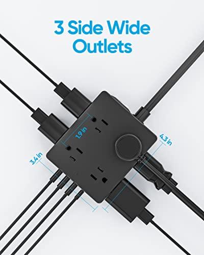 Miniatura de Regleta Supresor de Picos Olcorife con Extensión de 15ft y 12 Puertos 6