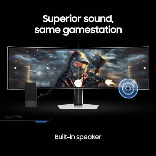 Samsung 49" Odyssey G93SC Series Curved Gaming Monitor, QD-OLED, 240Hz, 0.03ms, DQHD, G-Sync Compatible, FreeSync Premium Pro, Adjustable Stand thumbnail 10
