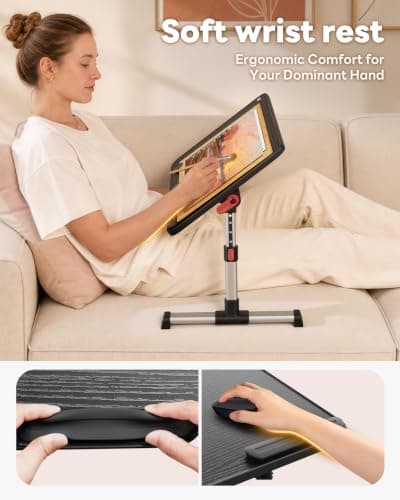Laptop Desk Table, SAIJI Adjustable Laptop Stand, Portable Lap Desks thumbnail 4