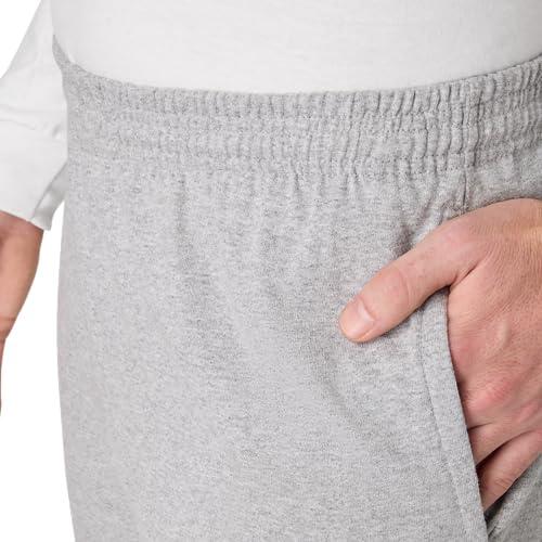 Pants Hanes Essentials de Algodón para Hombre, Bolsillos, Acero Claro, Talla M