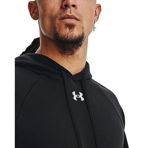 Sudadera Under Armour Rival Fleece Hombre Negra/Blanca (Talla Grande)