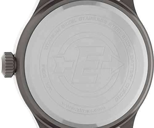 Timex Men's Expedition Scout 40mm Watch – Gray Case Black Dial with Brown Ecco DriTan Leather Strap thumbnail 5