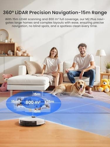 Lefant Robot Vacuum and Mop, 75-Day Self-Emptying, 6000Pa, LiDAR Navigation thumbnail 3