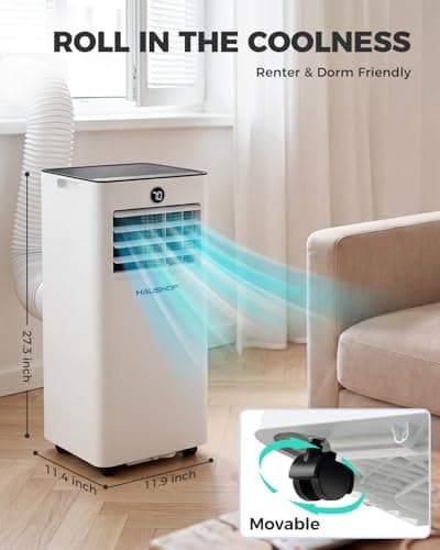 HAUSHOF Portable Air Conditioner, 10000 BTU Portable AC Unit with Cool, Fan, Dry & Sleep Mode for Rooms up to 450 sq.ft, Remote Control, 24H Timer, Window Kit & Exhaust Hose Sleeve thumbnail 2