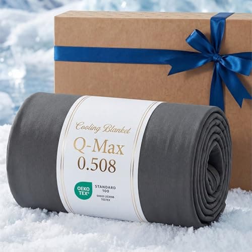 Bedsure Lightweight Cold Blanket for Summer, Bed Cooling Blanket Throw Size for Hot Sleepers, Ice Cool Essentials for Hot Nights, Breathable Thin Bedding for Teens, Adults, Dark Gr