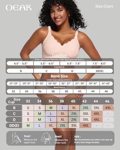 OEAK Women Jelly Bras No Underwire Scalloped Push Up Buttery Soft Tshirt Bra Seamless Full Coverage Convertible Everyday Bra Jacquard Pink,XL thumbnail 6