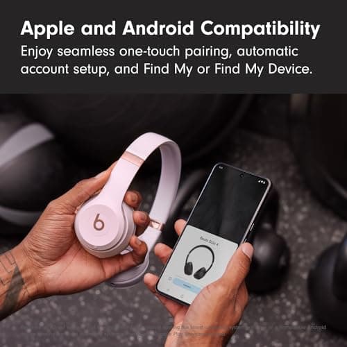 Beats Solo 4 - Wireless On-Ear Bluetooth Headphones, Up to 50-Hour Battery Life, Ultra-Lightweight Comfort, Powerful and Balanced Sound, Apple & Android Compatible - Cloud Pink thumbnail 8