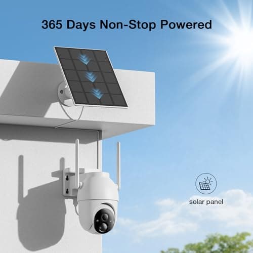 ELYSOO Solar Security Cameras Wireless Outdoor, 64GB Local Storage Included, 2K/4MP Home Security Camera System, 4-Cam Kit, 2.4G & 5GHz WiFi, PIR Motion Detection, 360° View thumbnail 8