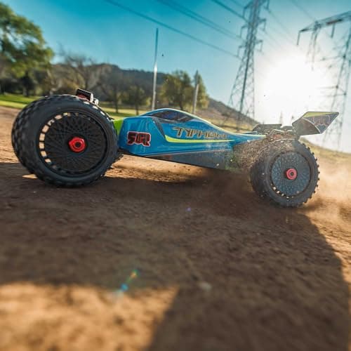 Buggy ARRMA Typhon 4X4 RTR 1/8 Cepillado Azul (Sin Batería/Cargador)