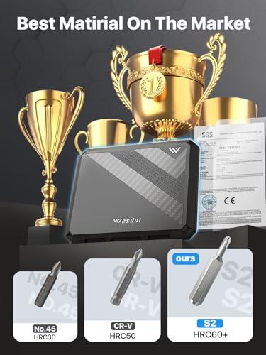 Wesdut 52in1 Small Precision Screwdriver Set with torx, Mini Screw Driver Set, Magnetic Repair Tool Kit for Phone, Computer, Laptop, PS4 PS5, Xbox, Switch, Eyeglasses, Watch, Elect thumbnail 3