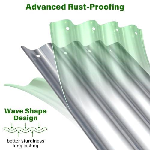 Eclaron Galvanized Raised Garden Bed for Outdoor: 4X2X1ft Durable Metal Vegetable Plant Container Kit - Oval Planter Box for Gardening Flower Trough thumbnail 6