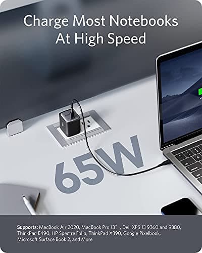 Anker Nano USB C Charger,65W GaN II PPS Fast Compact Foldable Charger for MacBook Pro, Galaxy, Dell, iPhone 17/16, iPad Pro, and More thumbnail 3