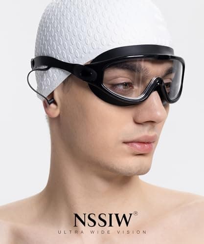NSSIW Swim Goggles, Anti-Fog UV 180°Clear View Swimming Goggles, 3 Pack Goggles Swimming Adult Men Women Youth thumbnail 2