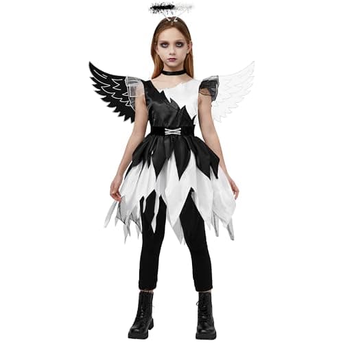 Disfraz de Ángel Caído para Niña Spooktacular Creations, Talla M