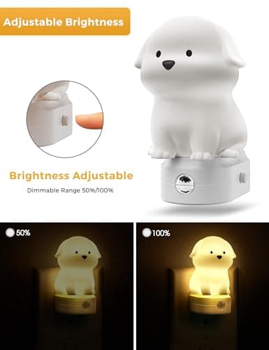 Luz Nocturna LED LOHAS Perrito 3D para Niños con Sensor