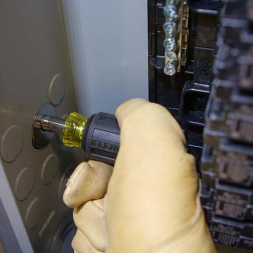 Klein Tools 32561 Multi-Bit Screwdriver/Nut Driver, 6-in-1 Stubby Screwdriver with 2 Phillips, 2 Slotted, 2 Nut Drivers thumbnail 8