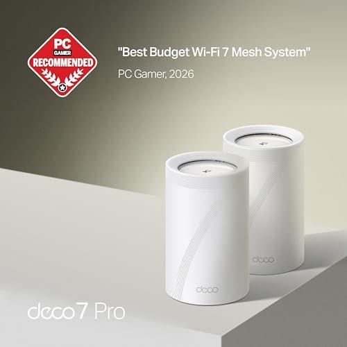 TP-Link Deco 7 Pro BE63 Tri-Band WiFi 7 BE10000 Whole Home Mesh System- 6-Stream 10 Gbps, 4x2.5G Ports Wired Backhaul, 4X Smart Internal Antennas, VPN, HomeShield, Free Expert Supp thumbnail 2