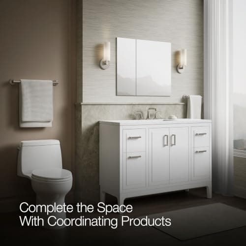 Kohler 55064-NA Embark Slim Medicine Cabinet Mirror, Adjustable Shelves with Mirrored Doors, 30 in. W x 26 in. H thumbnail 9