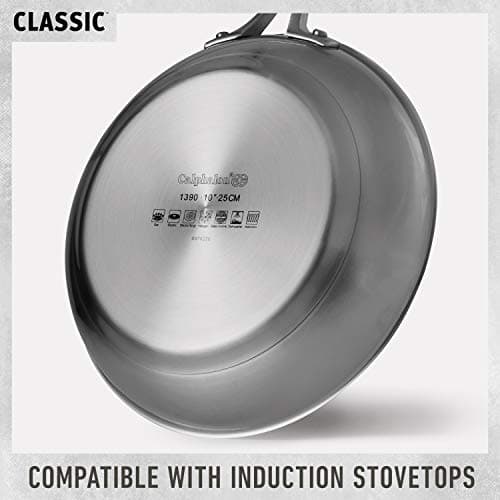 Calphalon Classic Stainless Steel Cookware Set, 10-Piece, Impact-Bonded Aluminum Base, Stay-Cool Handles, Oven Safe 450F, Silver thumbnail 6