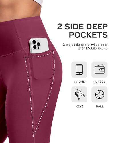 4 Paquetes Leggings de Yoga con Bolsillos para Mujer, Control de Abdomen y Cintura Alta