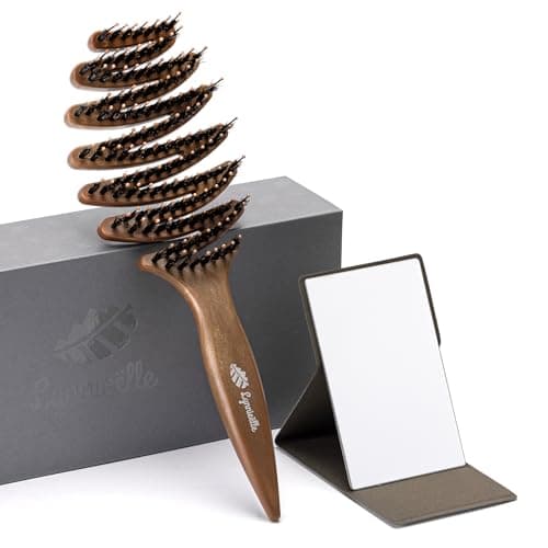 Lynnieëlle Boar Bristle Flexi Detangler Brush, Hair Brushes for Women | Extra Gentle on Sensitive Scalp, Wet & Dry Use for Fine Hair, Vented Brush for Women, Men & Kids - A Great Gift thumbnail 7