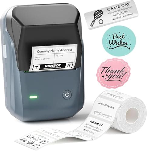 NIIMBOT B1: Impresora Térmica de Etiquetas (Azul) para Casa y Negocio